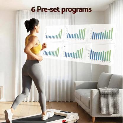 Everfit 3 in 1 Walking Pad Treadmill 12% Incline Under Desk Treadmills for Home Gym With 38cm Wide Belt Beige - Image 6