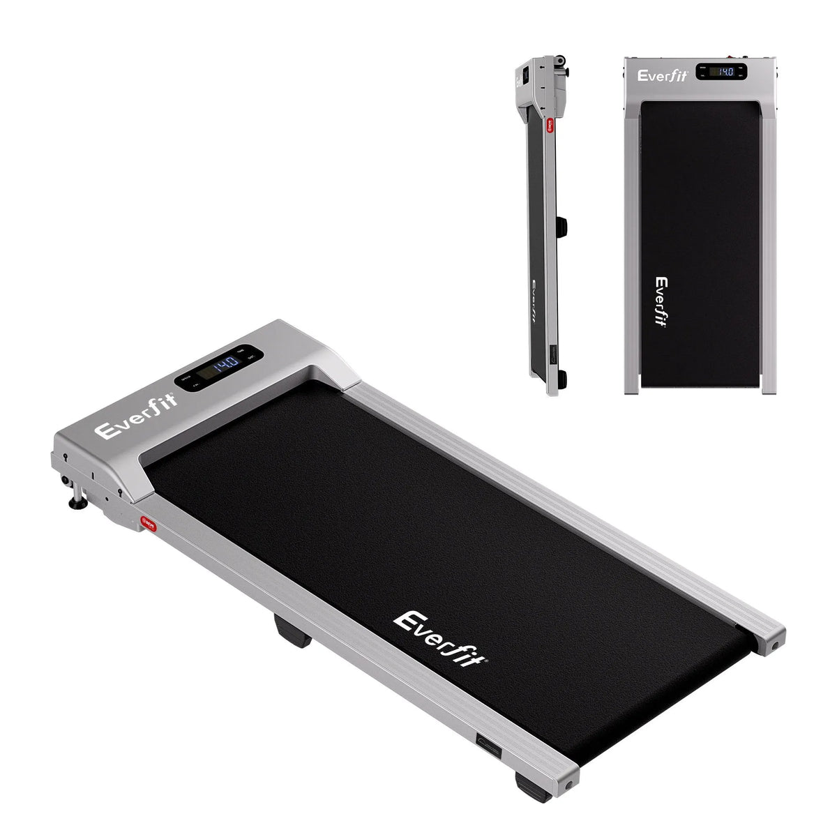 Everfit 3 in 1 Walking Pad Treadmill 12% Incline Under Desk Treadmills for Home Gym With 38cm Wide Belt Silver - Image 3