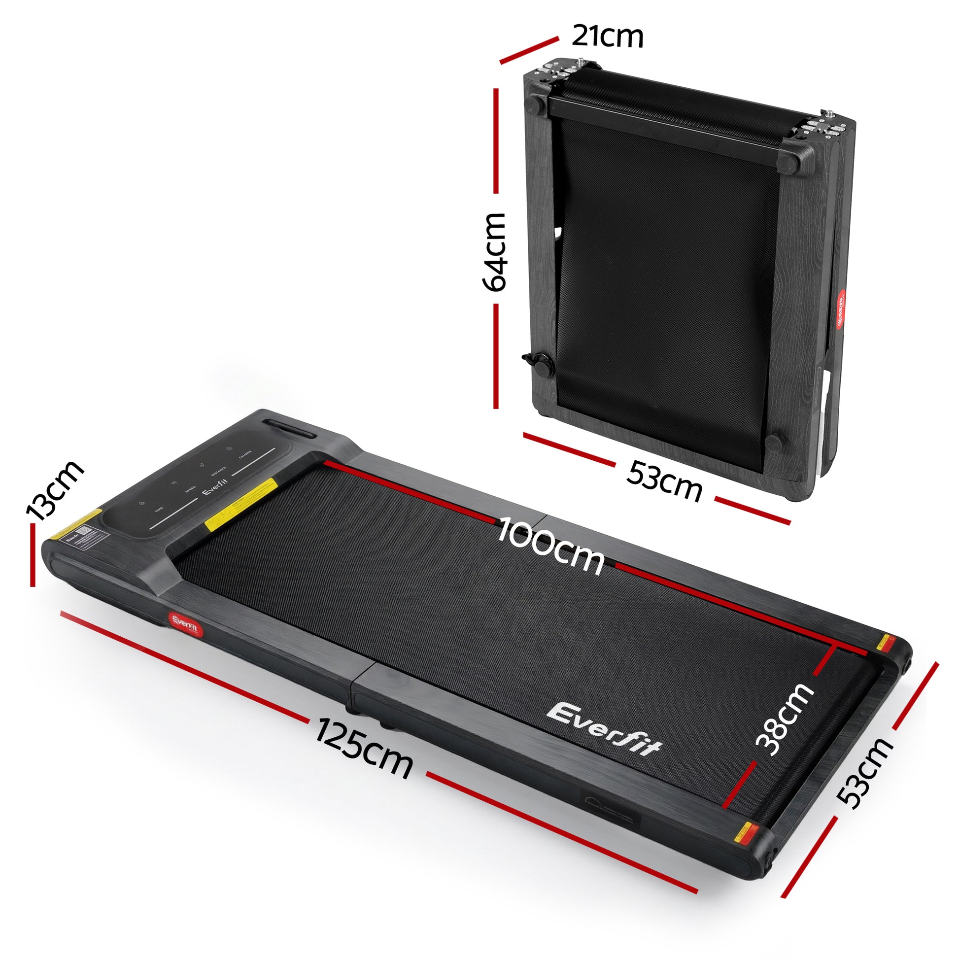 Everfit Walking Pad Treadmill 2 in 1 Foldable Under Desk for Home Gym With 38cm Belt With APP - Image 2