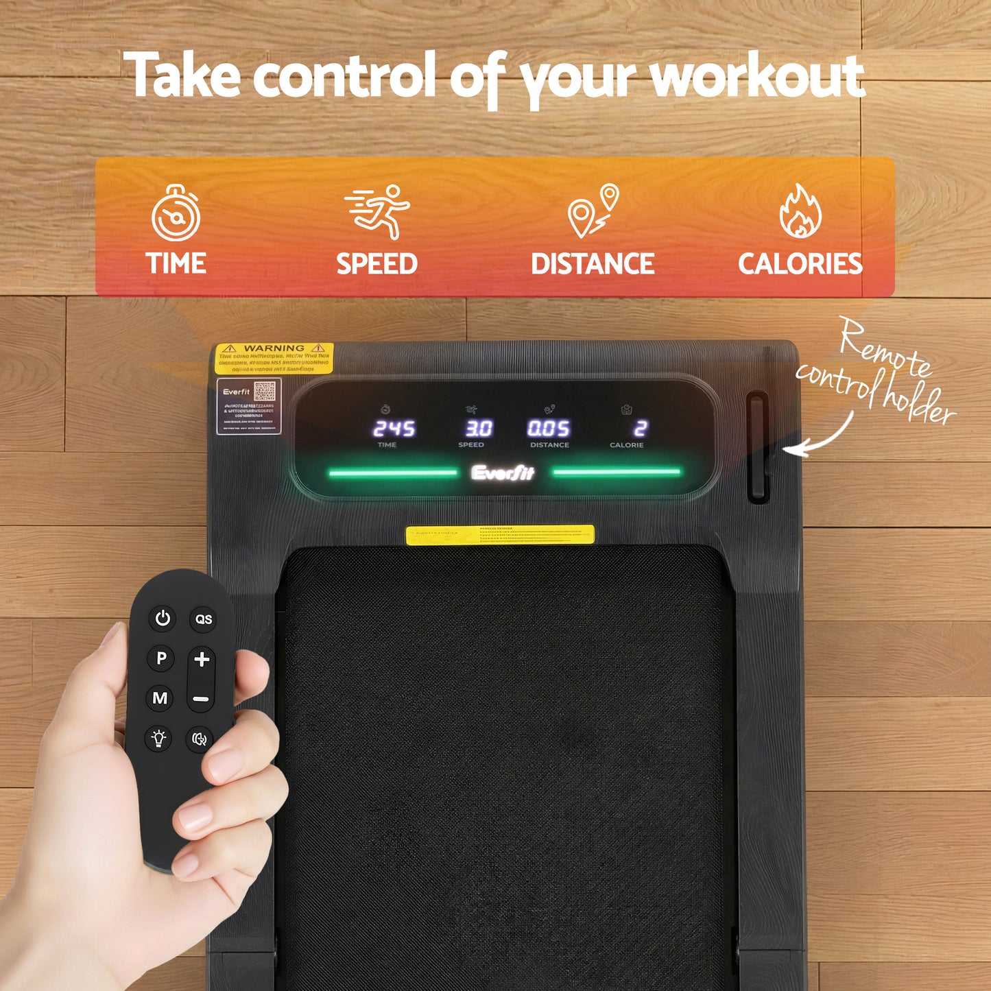 Everfit Walking Pad Treadmill 2 in 1 Foldable Under Desk for Home Gym With 38cm Belt With APP - Image 6