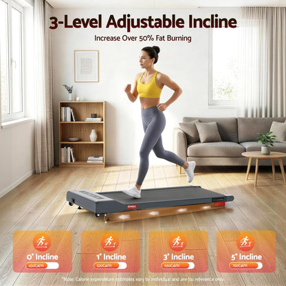 Everfit 3 in 1 Treadmill Electric Walking Pad Incline Under Desk Home Gym 380mm Grey - Image 7