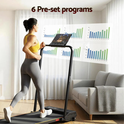 Everfit 3 in 1 Walking Pad Treadmill 12% Incline Foldable Under Desk Treadmills for Home Gym With 38cm Wide Belt Black - Image 5
