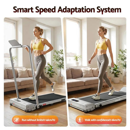 Everfit 3 in 1 Walking Pad Treadmill 12% Incline Under Desk Foldable for Home With 38cm Belt Silver - Image 6