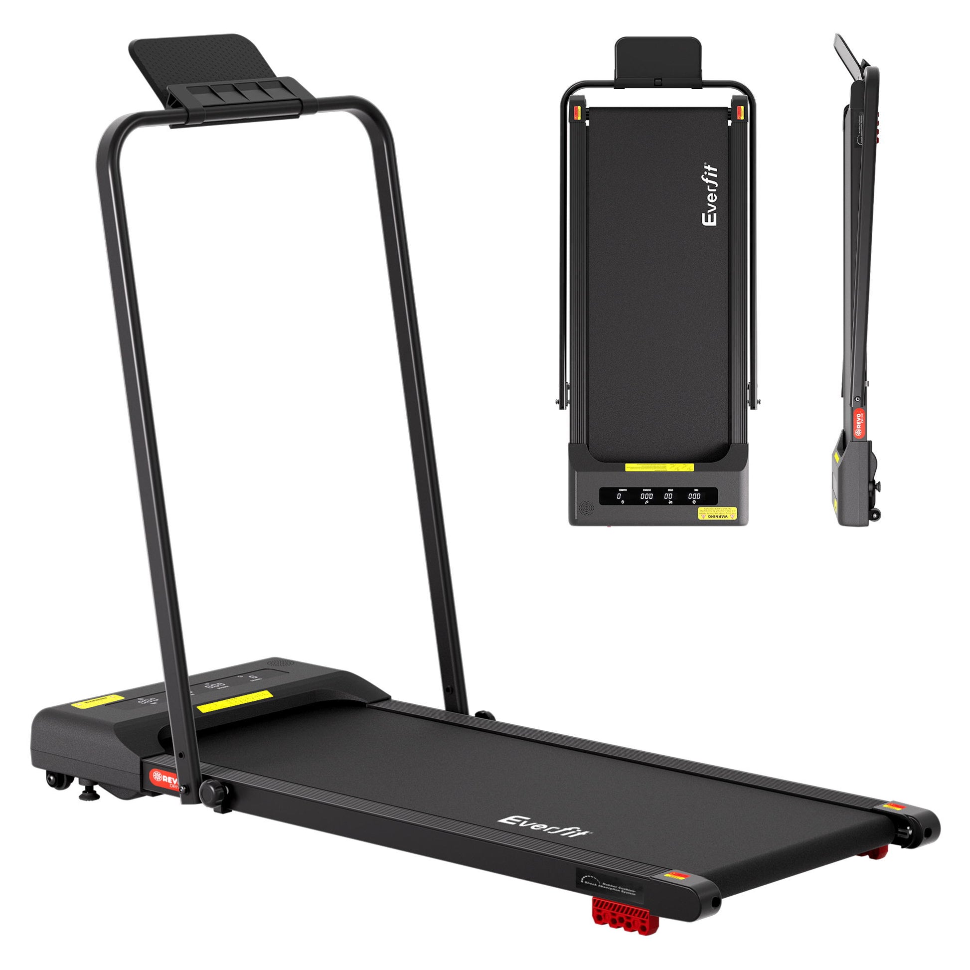 Everfit Treadmill Electric Walking Pad Incline Under Desk 380mm Black - Image 3