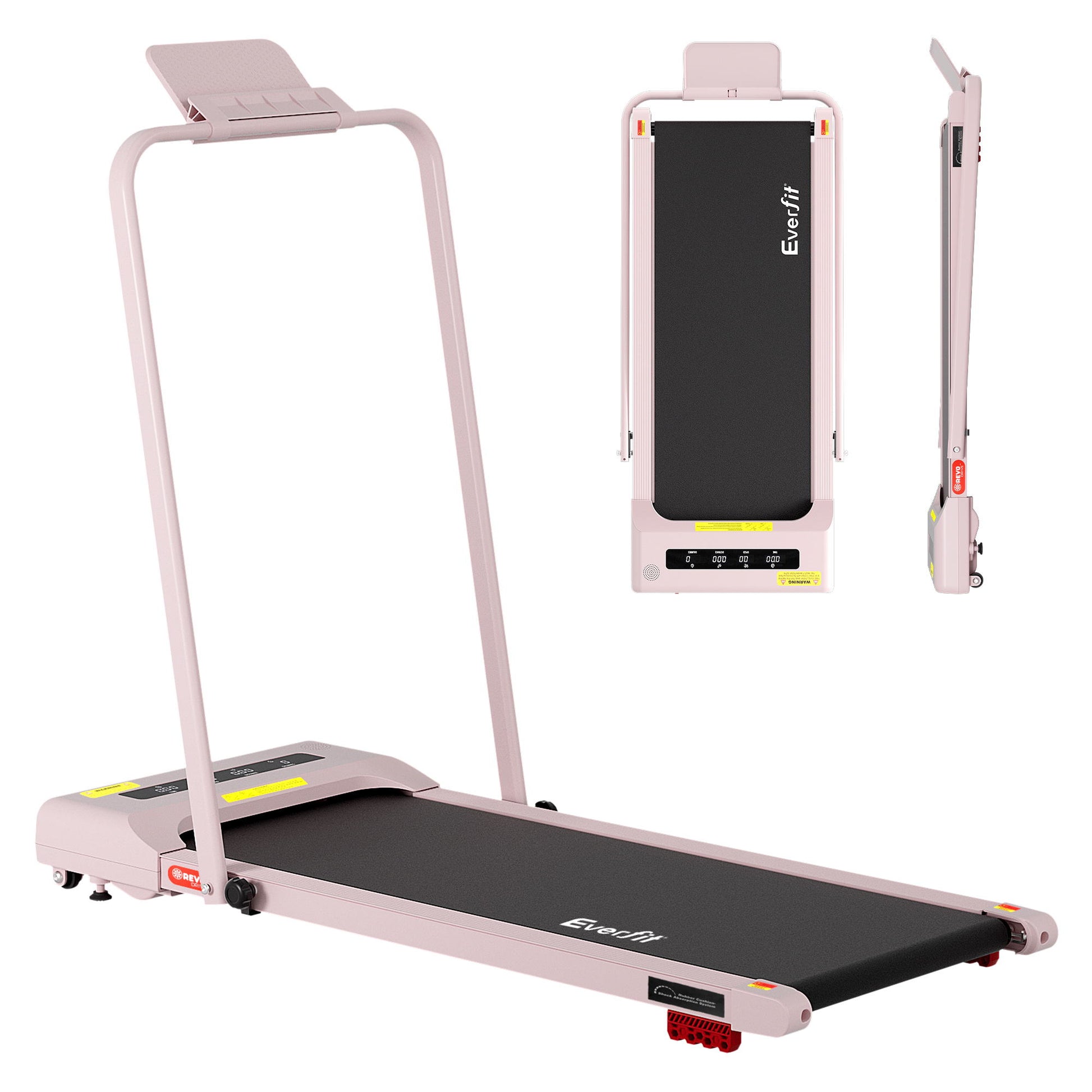 Everfit Treadmill Electric Walking Pad Incline Under Desk 380mm Pink - Image 3