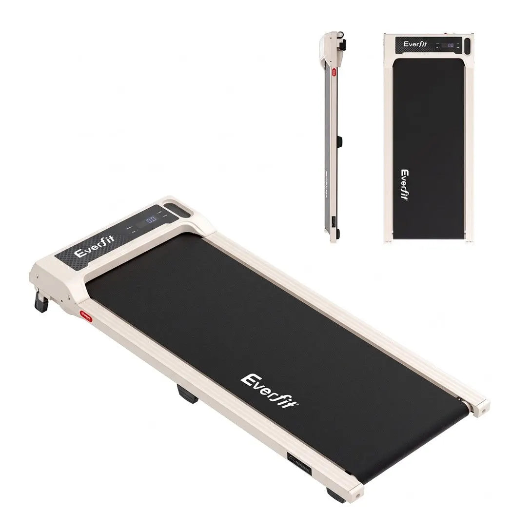 Everfit 3 in 1 Walking Pad Treadmill 12% Incline Under Desk Treadmills for Home Gym 40cmBelt Beige - Image 4