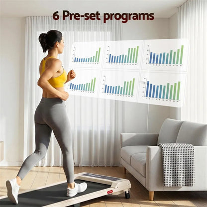 Everfit 3 in 1 Walking Pad Treadmill 12% Incline Under Desk Treadmills for Home Gym 40cmBelt Beige - Image 6
