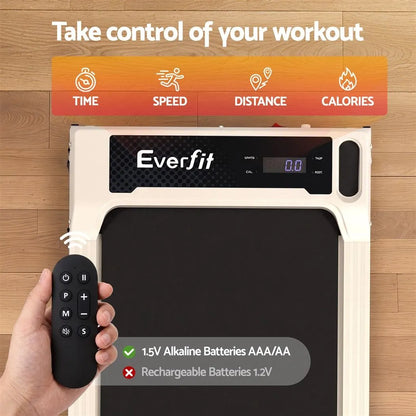 Everfit 3 in 1 Walking Pad Treadmill 12% Incline Under Desk Treadmills for Home Gym 40cmBelt Beige - Image 8