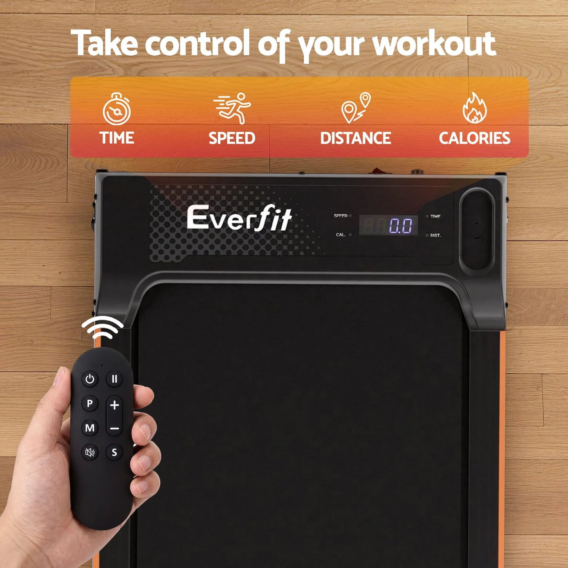 Everfit 3 in 1 Walking Pad Treadmill 12% Incline Under Desk Treadmills for Home Gym With 40cm Wide Belt Black - Image 7