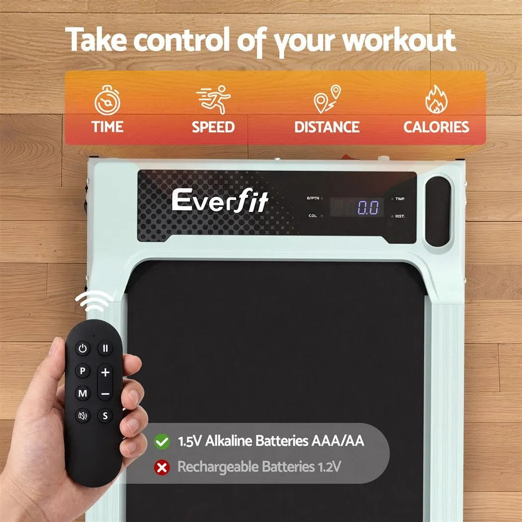 Everfit 3 in 1 Walking Pad Treadmill 12% Incline Under Desk Treadmills for Home Gym 40cmBelt Green - Image 8