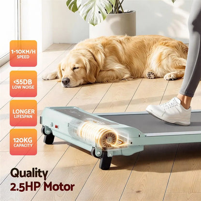 Everfit 3 in 1 Walking Pad Treadmill 12% Incline Under Desk Treadmills for Home Gym 40cmBelt Green - Image 9
