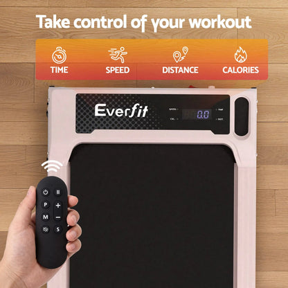 Everfit 3 in 1 Walking Pad Treadmill 12% Incline Under Desk Treadmills for Home Gym With 40cm Wide Belt Pink - Image 7