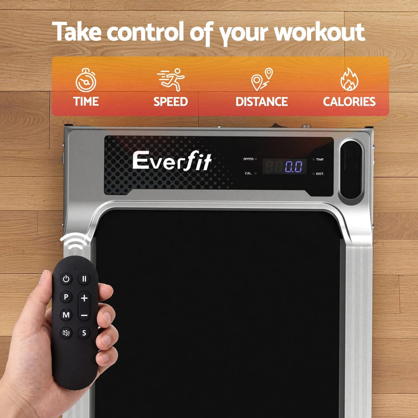 Everfit 3 in 1 Walking Pad Treadmill 12% Incline Under Desk Treadmills for Home Gym With 40cm Wide Belt Sliver - Image 7