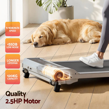 Everfit 3 in 1 Walking Pad Treadmill 12% Incline Under Desk Treadmills for Home Gym With 40cm Wide Belt Sliver - Image 8