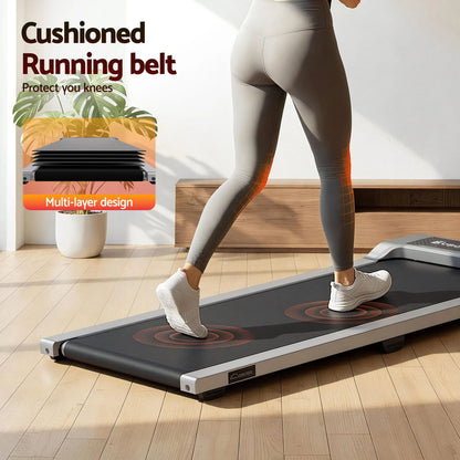 Everfit 3 in 1 Walking Pad Treadmill 12% Incline Under Desk Treadmills for Home Gym With 40cm Wide Belt Sliver - Image 9