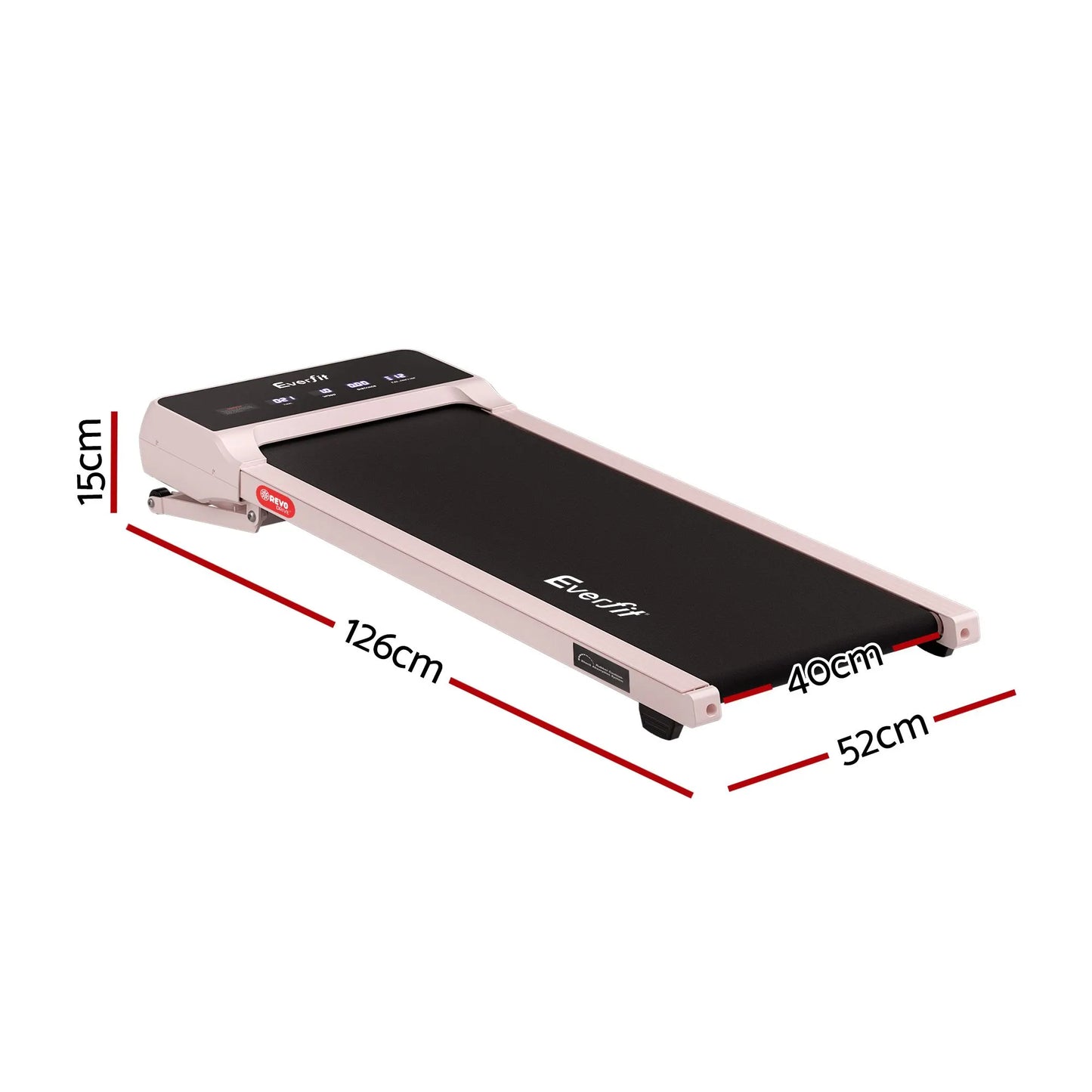 Everfit 3 in 1 Walking Pad Treadmill 20% Auto Incline Under Desk Treadmills for Home Gym With 40cm Wide Belt Pink - Image 2