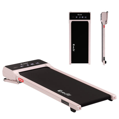 Everfit 3 in 1 Walking Pad Treadmill 20% Auto Incline Under Desk Treadmills for Home Gym With 40cm Wide Belt Pink - Image 3
