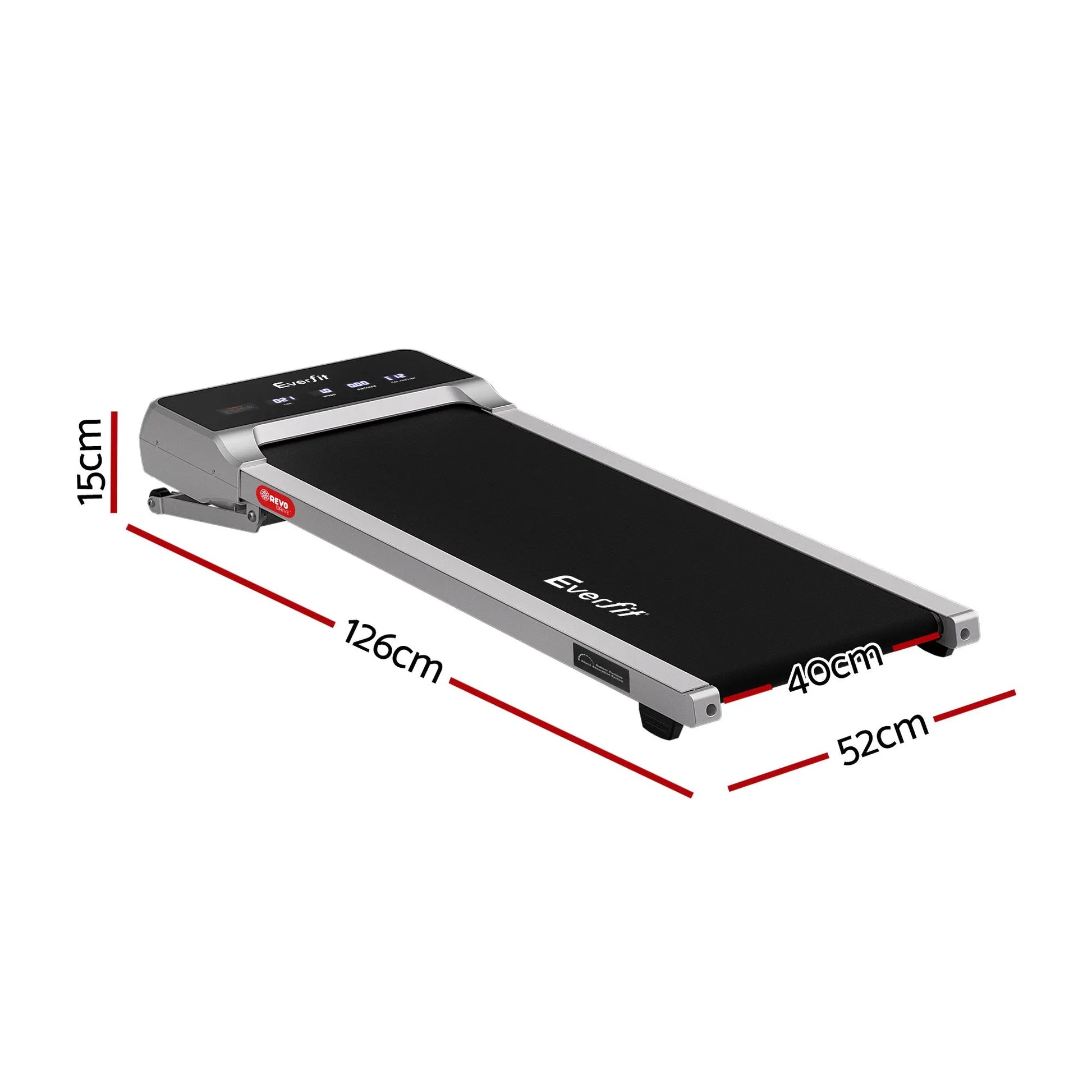 Everfit 3 in 1 Walking Pad Treadmill 20% Auto Incline Under Desk Treadmills for Home Gym With 40cm Wide Belt Sliver - Image 2