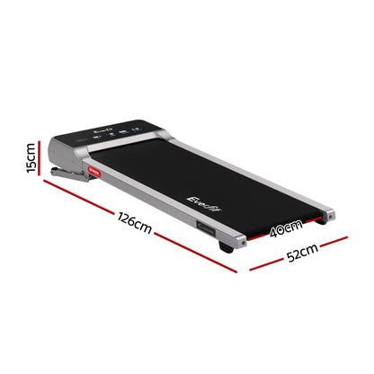 Everfit 3 in 1 Walking Pad Treadmill 20% Auto Incline Under Desk Treadmills for Home Gym With 40cm Wide Belt Sliver - Image 2