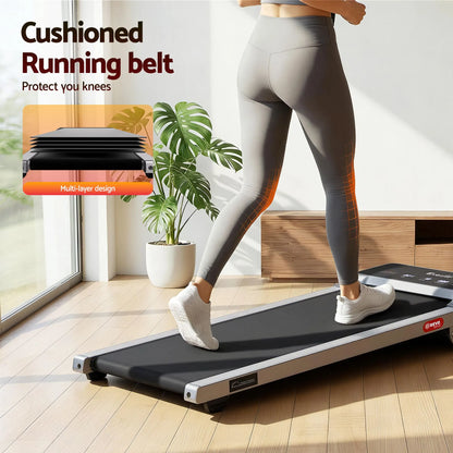 Everfit 3 in 1 Walking Pad Treadmill 20% Auto Incline Under Desk Treadmills for Home Gym With 40cm Wide Belt Sliver - Image 8