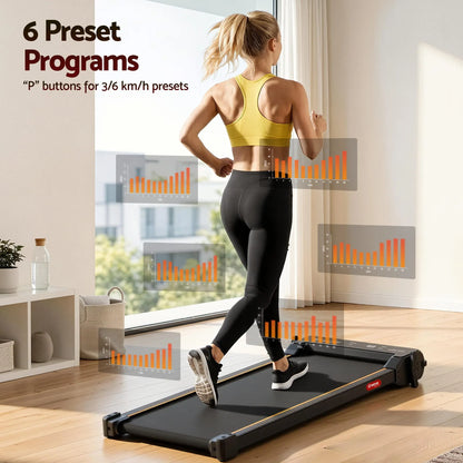 Everfit 2 in 1 Walking Pad Treadmill Dual-Sided Under Desk Treadmills with Foot Massage for Home Gym with App Control Black - Image 4
