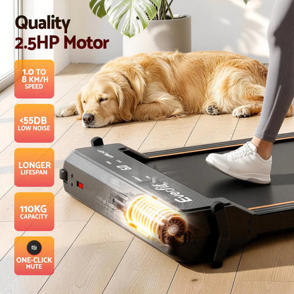 Everfit 2 in 1 Walking Pad Treadmill Dual-Sided Under Desk Treadmills with Foot Massage for Home Gym with App Control Black - Image 8