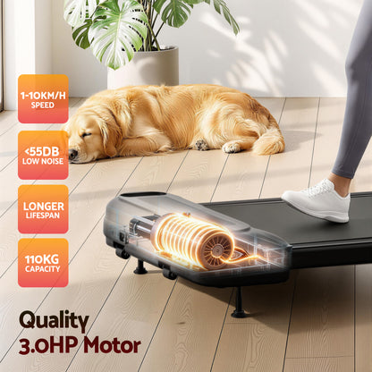 Everfit Treadmill Electric Walking Pad with Incline Under Desk Home Gym Black - Image 6