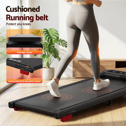Everfit Treadmill Electric Walking Pad with Incline Under Desk Home Gym Black - Image 7