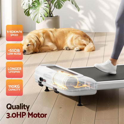 Everfit Treadmill Electric Walking Pad with Incline Under Desk Home Gym White - Image 6