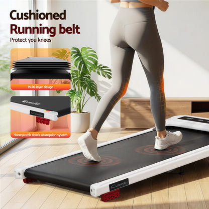 Everfit Treadmill Electric Walking Pad with Incline Under Desk Home Gym White - Image 7
