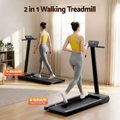 Everfit Walking Pad Treadmill 2 in 1 Foldable for Home Gym 40cm Wide Belt 12 Programs with App - Image 3