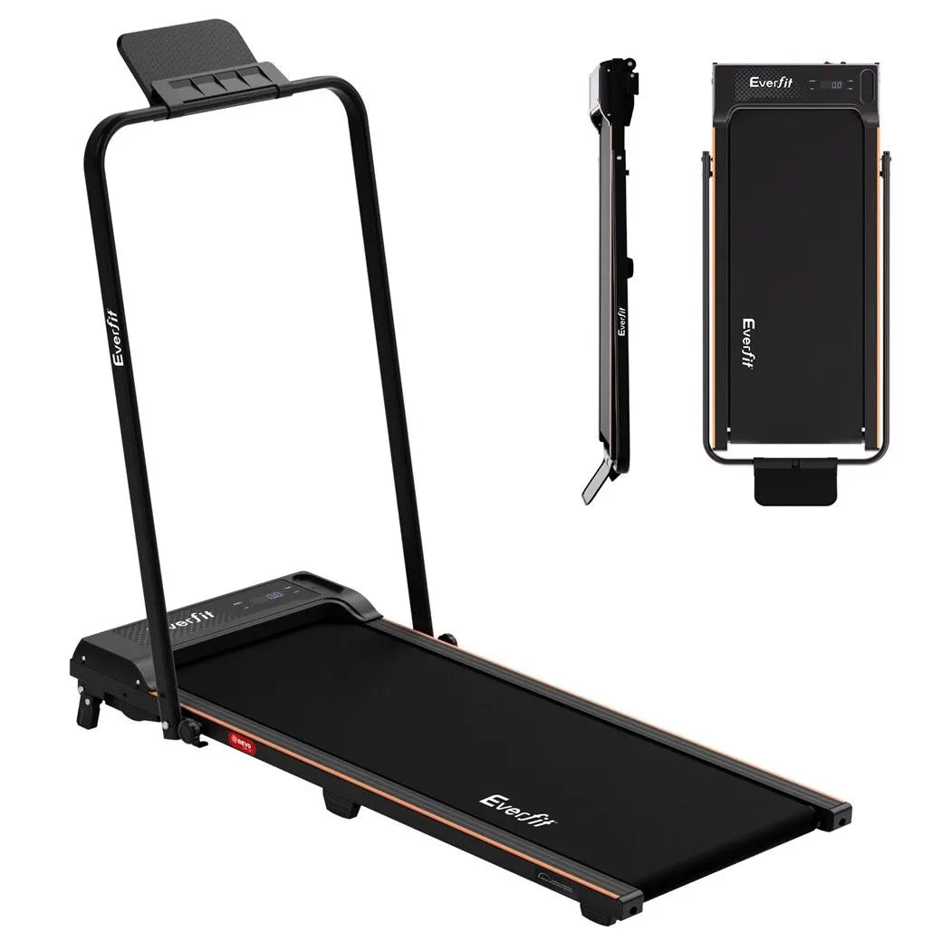 Everfit 3 in 1 Walking Pad Treadmill 12% Incline Foldable Under Desk Treadmills for Home Gym With 40cm Wide Belt Black