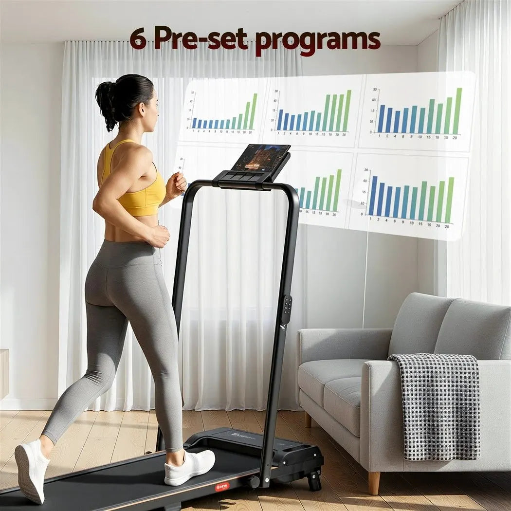 Everfit 3 in 1 Walking Pad Treadmill 12% Incline Foldable Under Desk Treadmills for Home Gym With 40cm Wide Belt Black - Image 5