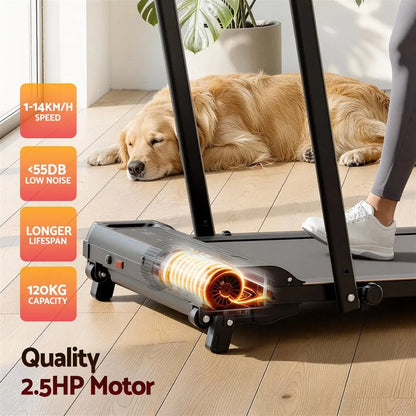 Everfit 3 in 1 Walking Pad Treadmill 12% Incline Foldable Under Desk Treadmills for Home Gym With 40cm Wide Belt Black - Image 9
