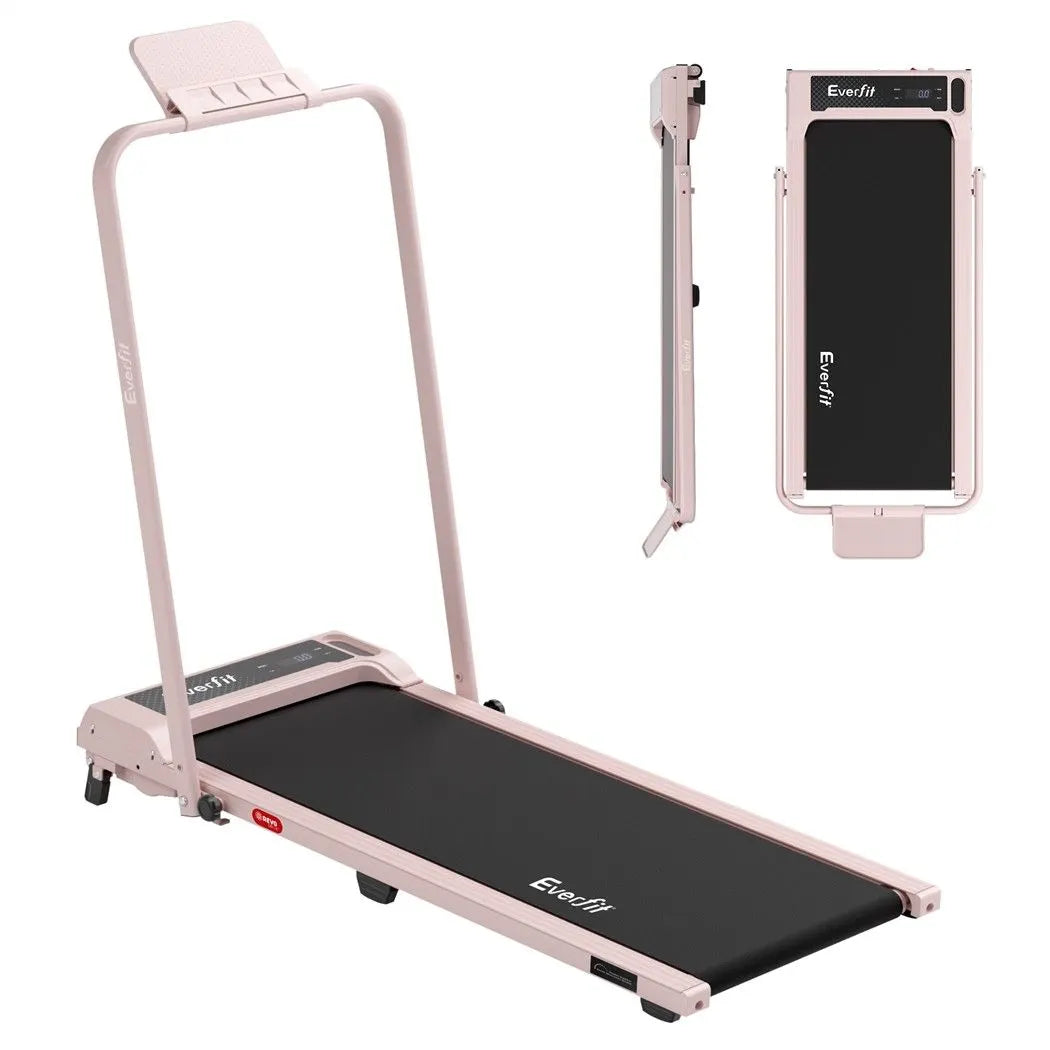 Everfit 3 in 1 Walking Pad Treadmill 12% Incline Foldable Under Desk Treadmills for Home Gym With 40cm Wide Belt Pink - Image 3