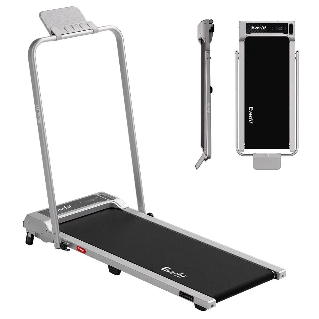 Everfit 3 in 1 Walking Pad Treadmill 12% Incline Foldable Under Desk Treadmills for Home Gym With 40cm Wide Belt Silver - Image 3