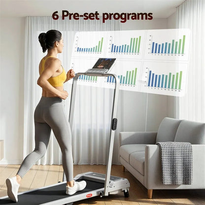 Everfit 3 in 1 Walking Pad Treadmill 12% Incline Foldable Under Desk Treadmills for Home Gym With 40cm Wide Belt Silver - Image 5
