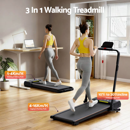 Everfit 3 in 1 Walking Pad Treadmill 20% Auto Incline Under Desk Foldable Treadmills for Home With 40cm Wide Belt - Image 3
