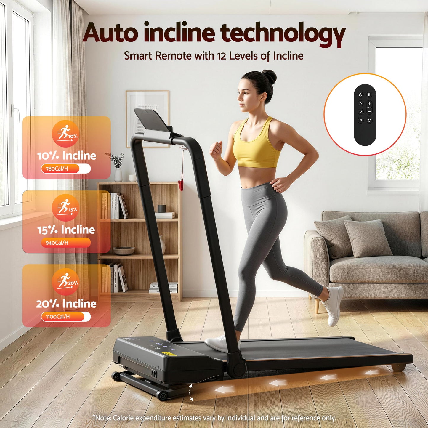 Everfit 3 in 1 Walking Pad Treadmill 20% Auto Incline Under Desk Foldable Treadmills for Home With 40cm Wide Belt - Image 5