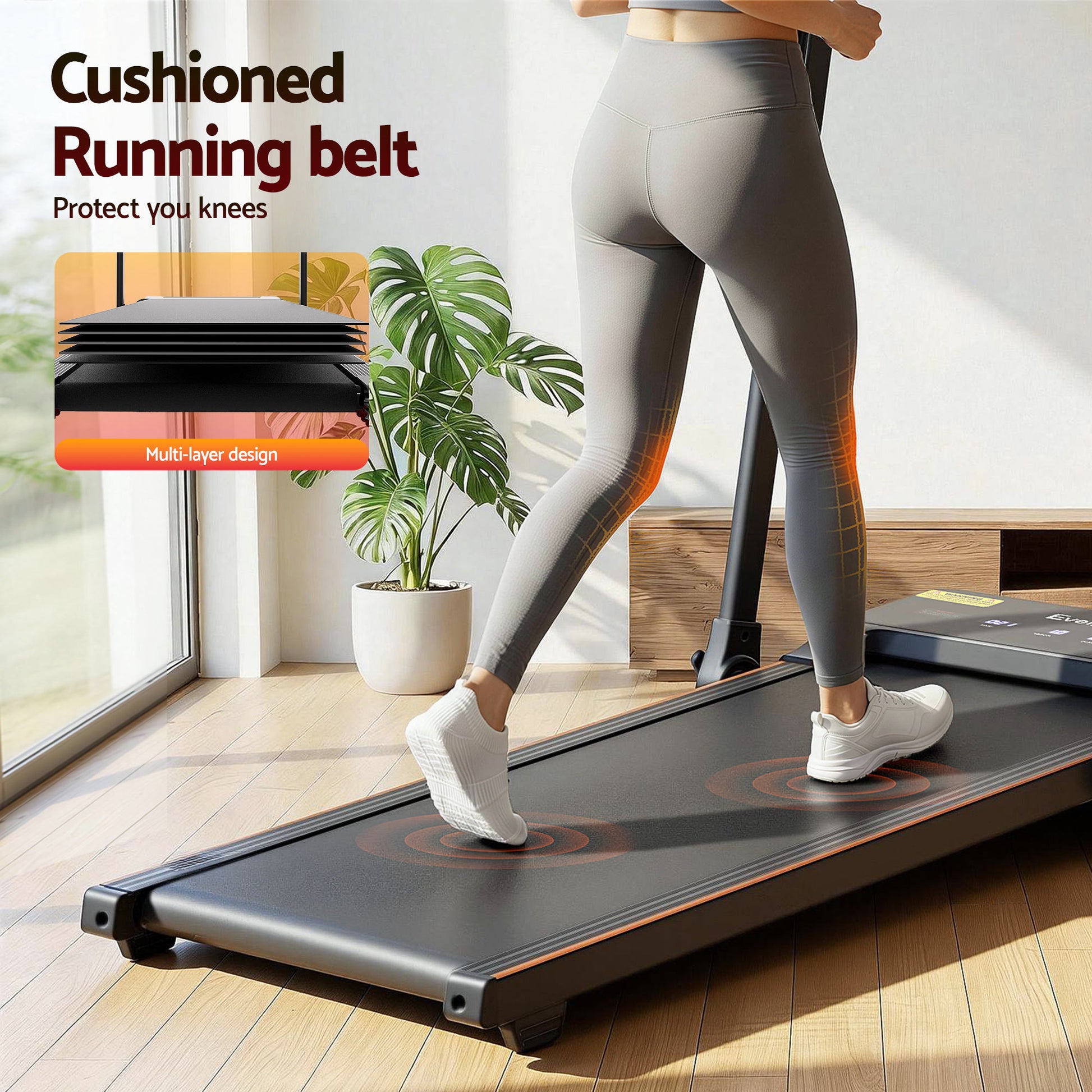 Everfit 3 in 1 Walking Pad Treadmill 20% Auto Incline Under Desk Foldable Treadmills for Home With 40cm Wide Belt - Image 9