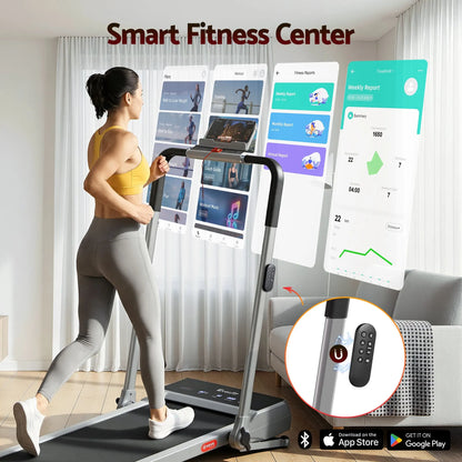 Everfit 3 in 1 Walking Pad Treadmill 20% Auto Incline Under Desk Foldable Treadmills for Home With 40cm Wide Belt Silver - Image 6