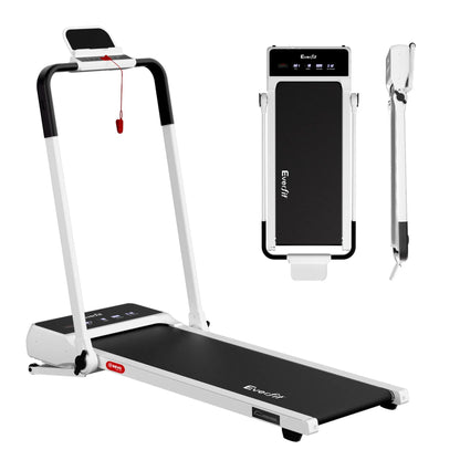 Everfit 3 in 1 Walking Pad Treadmill 20% Auto Incline Under Desk Foldable Treadmills for Home With 40cm Wide Belt White - Image 3