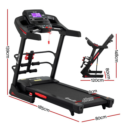 Everfit Treadmill Electric Home Gym Fitness Exercise Machine w/ Sit Up Bar 480mm - Image 2
