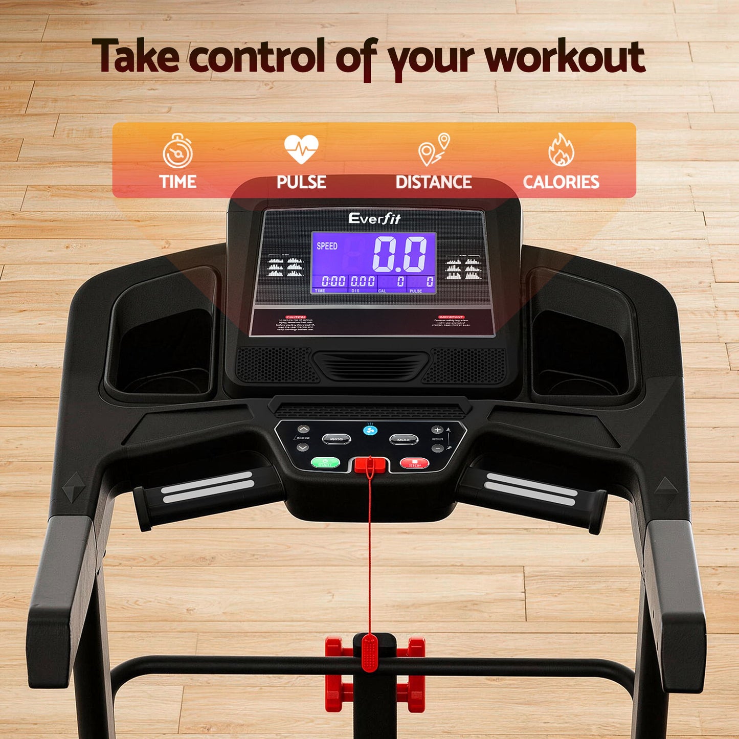 Everfit Treadmill Electric Home Gym Fitness Exercise Machine w/ Sit Up Bar 480mm - Image 7