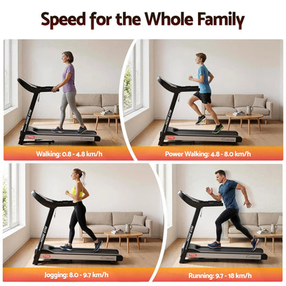 Everfit Treadmill Electric Auto Incline Home Gym Fitness Exercise Machine 450mm - Image 6