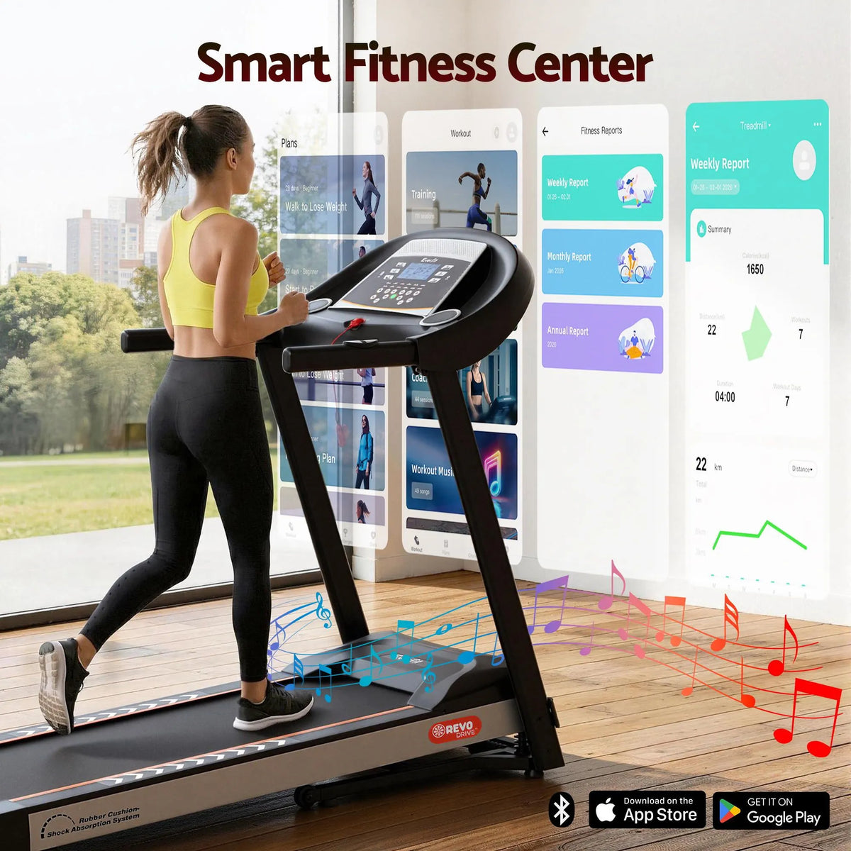 Everfit Treadmill Electric Auto Incline Home Gym Fitness Exercise Machine 450mm - Image 7