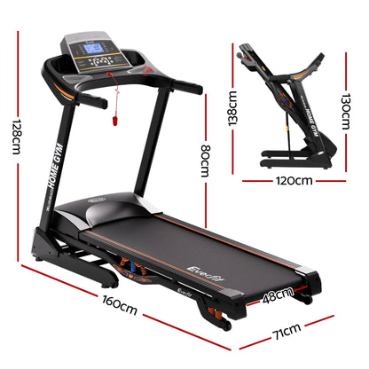Everfit Treadmill Electric Auto Incline Home Gym Fitness Exercise Machine 480mm - Image 2
