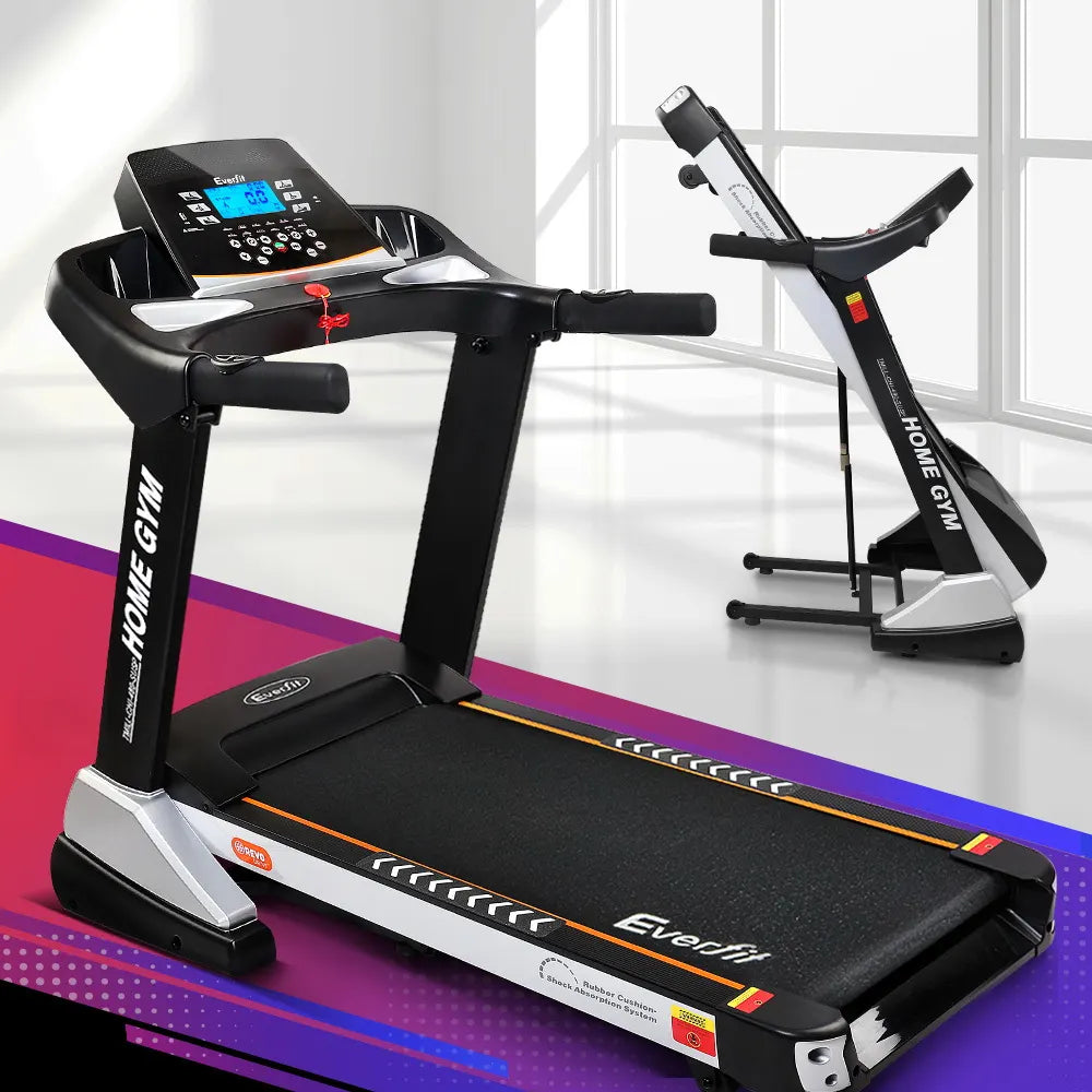 Everfit Treadmill Electric Auto Incline Spring Home Gym Fitness Exercise 480mm
