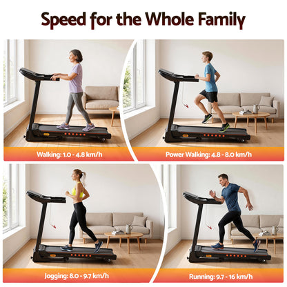 Everfit Treadmill Electric Home Gym Fitness Exercise Equipment Incline 390mm - Image 5