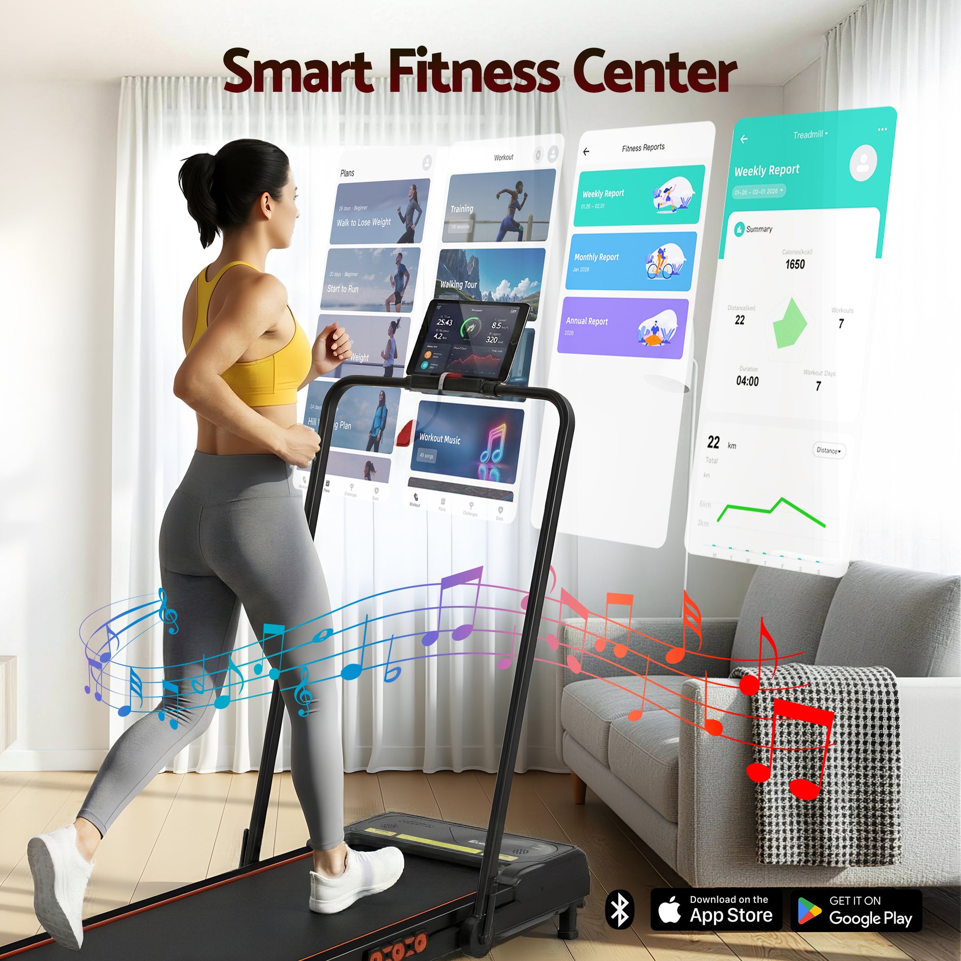Everfit Treadmill Electric Walking Pad Auto Incline Foldable for Home Gym Black - Image 8